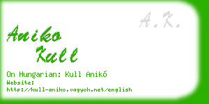 aniko kull business card